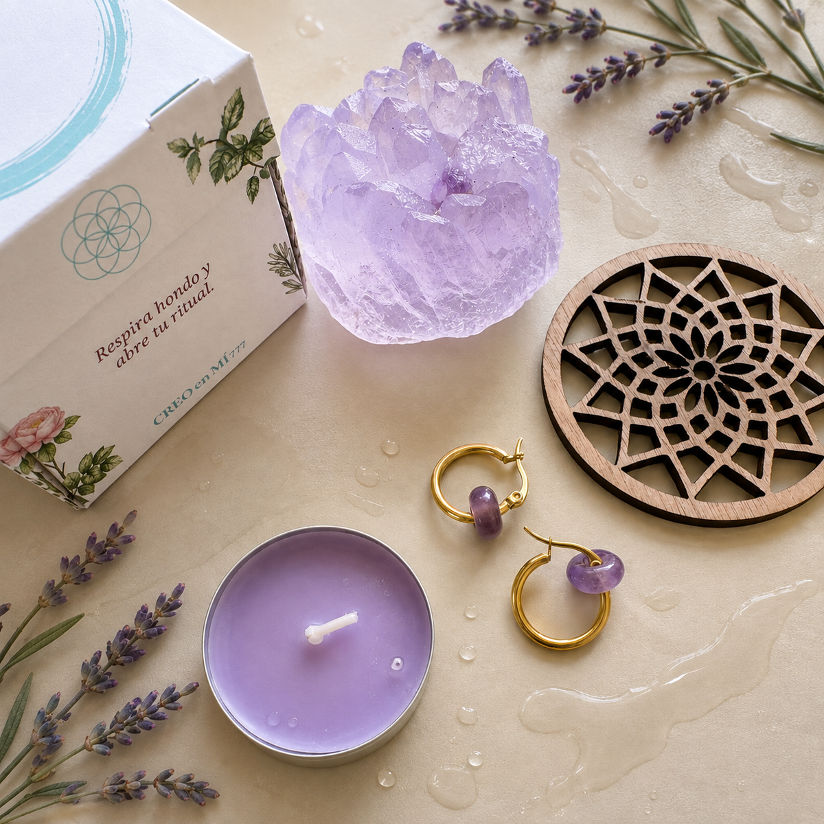 Pack Calma · Alquimia + Pendientes Amatista
